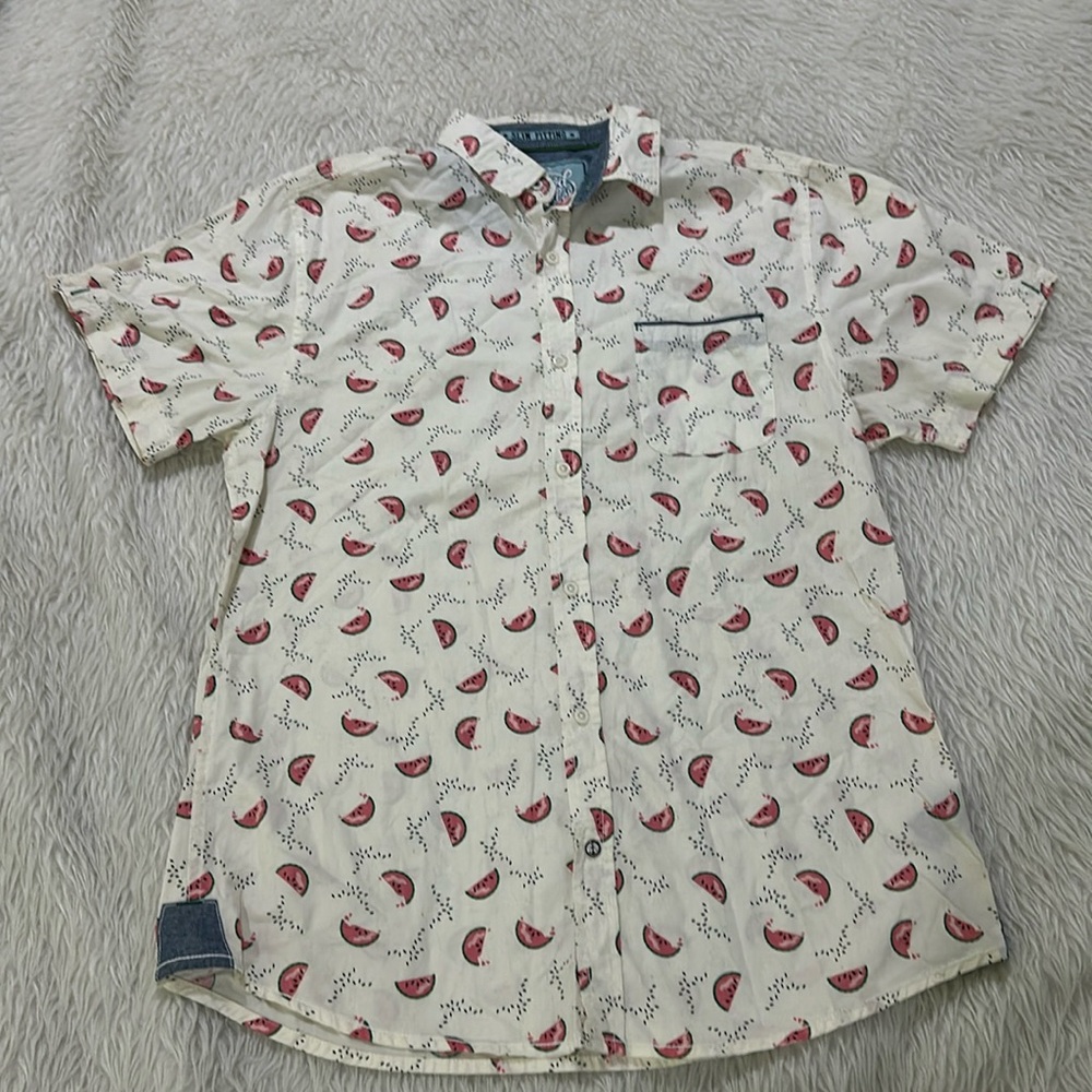 Good Vibes By Drill Slim Fit watermelon Shirt size large